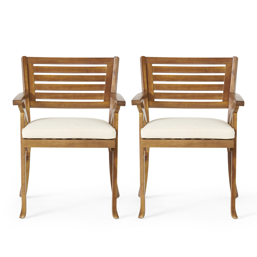 Dining Chair With Water Resistant Cushion - Teak