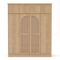 8 Door Armoire Wardrobe With Adjustable Shelves And Hanging Rod