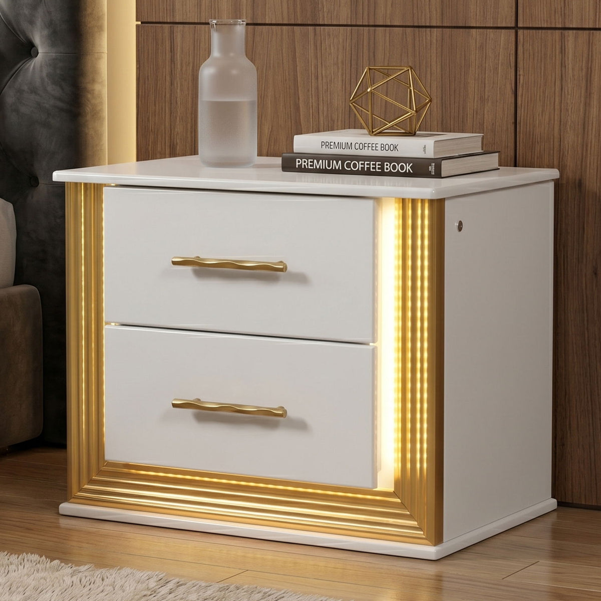 Obsession - 2 Drawer Nightstand - White