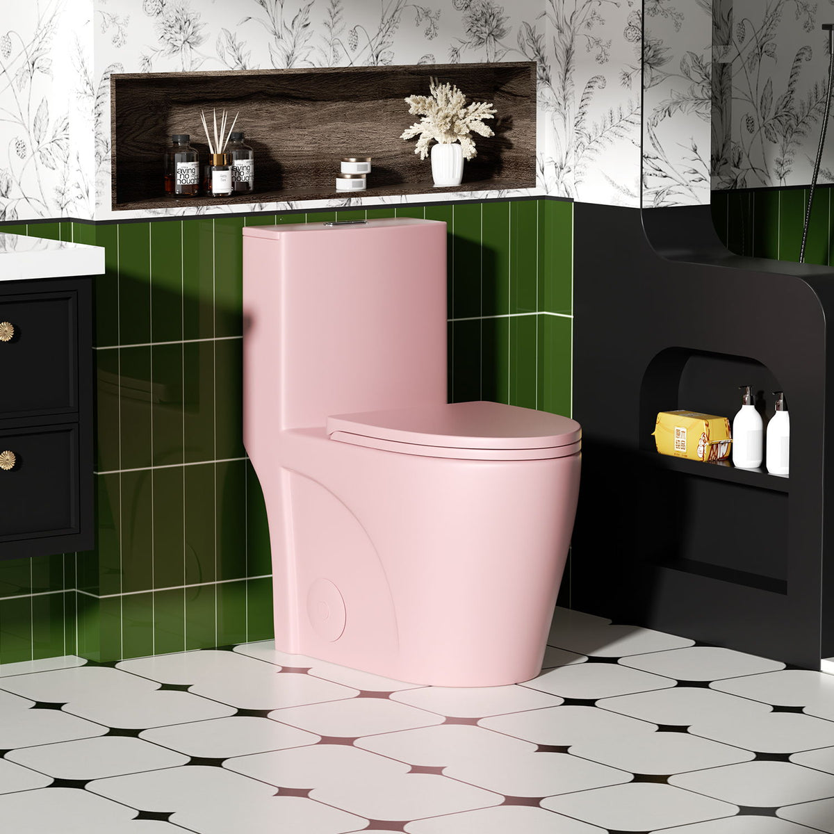 1 Piece Toilet With Tornado Flush, Dual Flush, And ADA Height Comfort Chair