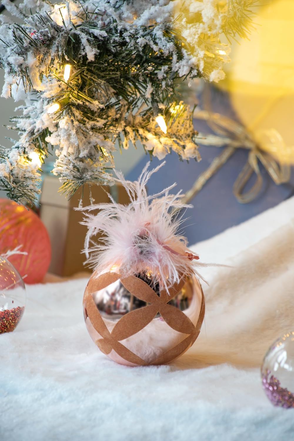 Christmas Ball Ornaments, Decorative Hanging Ball Tree Ornaments For Holiday Party Decorations