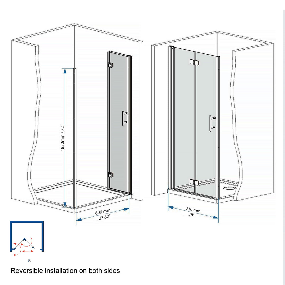 Bifold Shower Door