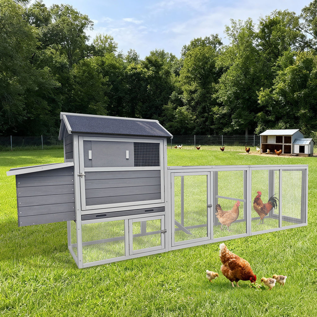 Large Outdoor Hen House With Run And Nesting Box Poultry Cage
