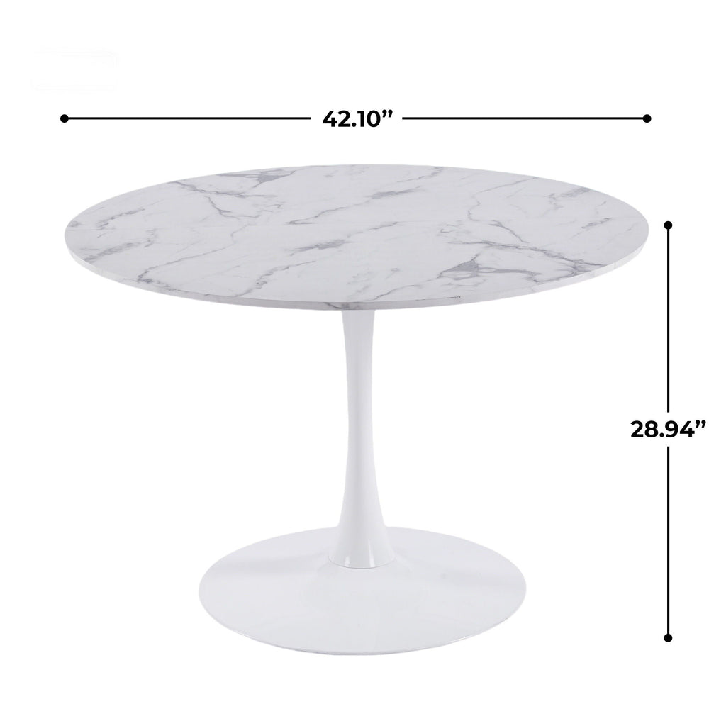 Round Tulip Table, Pedestal Design