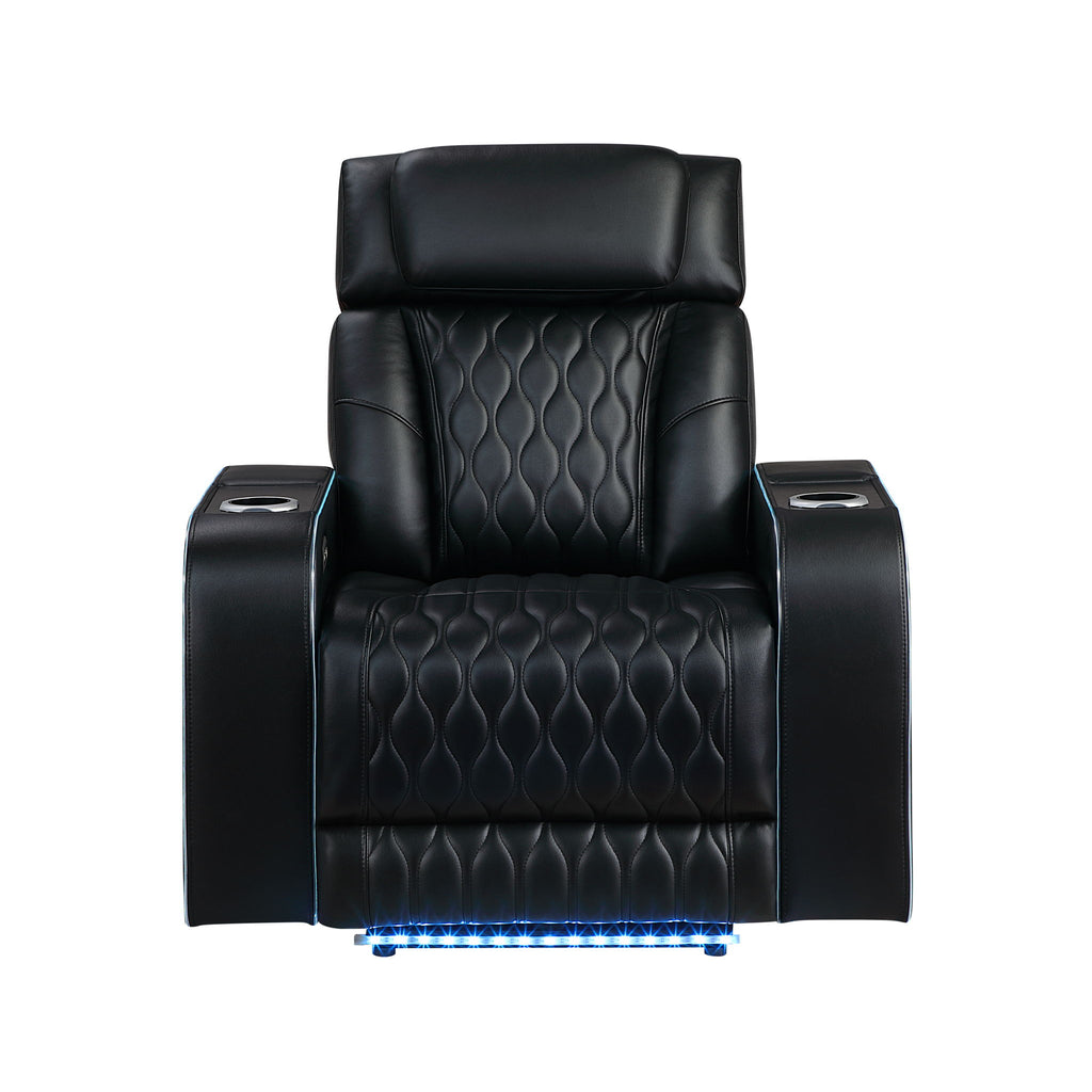 Electra - Power Recliner With Power Headrest, Massage, LED Lighting And USB Control