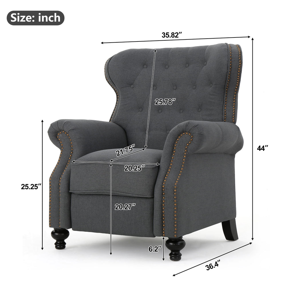 Modern Manual Push Back Recliner Chair