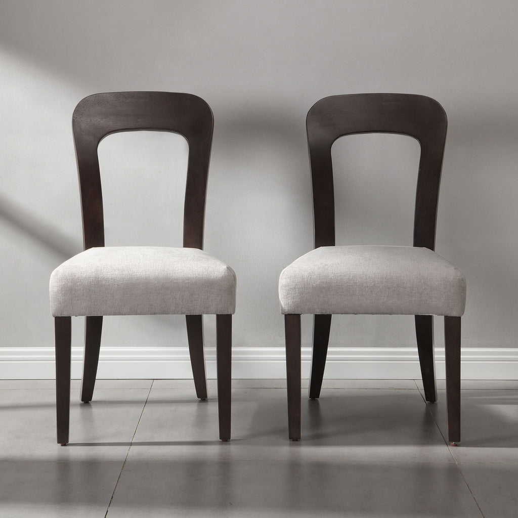 Upholstered Dining Chairs (Set of 2) - Gray
