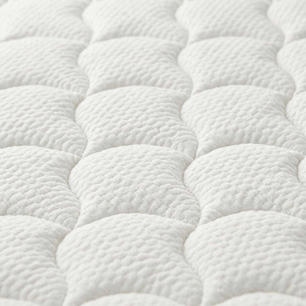 6" Medium Feel Comfort Foam Mattress With Textured Quilted Cover - White - Twin