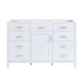 46.5" Modern Bathroom Vanity Cabinet Only, Soft Close Door & 6 Drawers - White