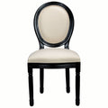 Dining Chairs Upholstered With Sponge Round Back (Set of 2) - Black