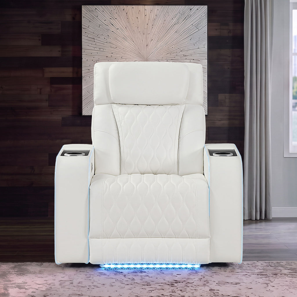 Electra - Power Recliner With Power Headrest, Massage, LED Lighting And USB Control