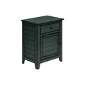 Accent Table With Storage Drawer - Blue