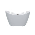 Freestanding Tub With Overflow And Pop Up Drain, Ergonomic Design