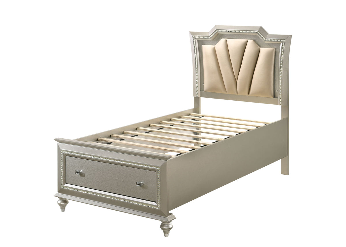Kaitlyn - Bed With LED & Storage