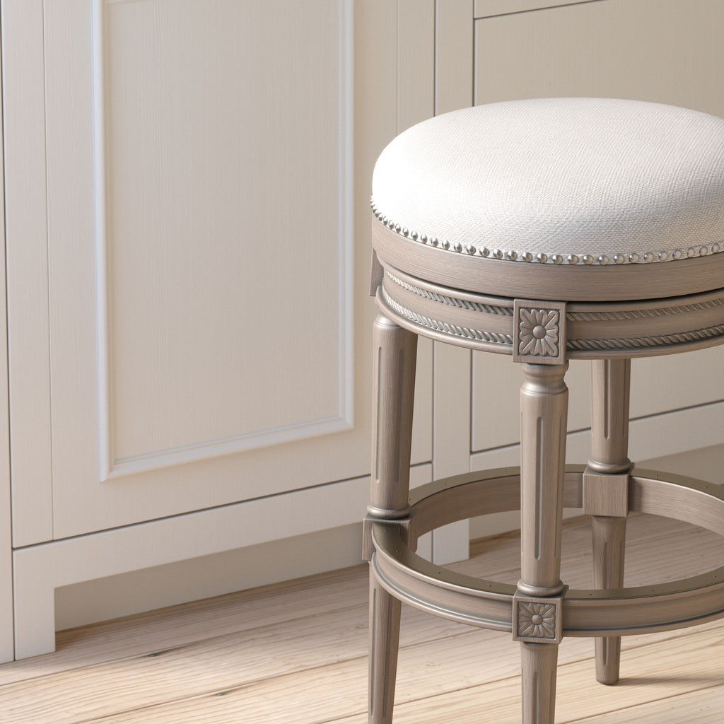 Rustic Elegance Backless Swivel Stool