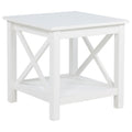 Slater - End Table With X Frame Trim - White