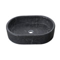 Vessel Sink, Oval Basin, Solid Above-Counter Vanity, Bowl For Master Bathroom - Dark Gray