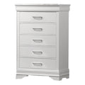 Chest, 5 Drawer Storage Furniture - White