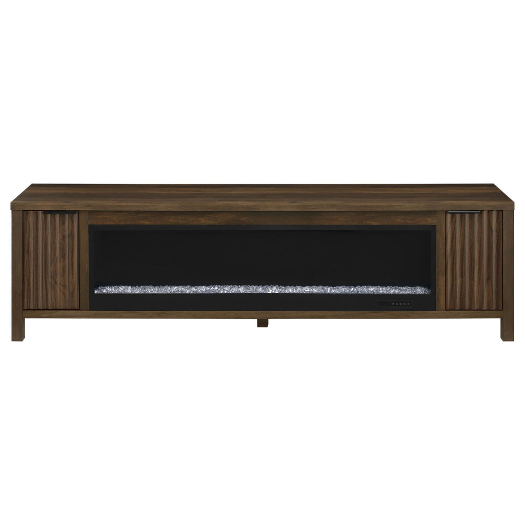Alamitos - Electric Fireplace TV Stand With Flame Visualizer - Pine Wood
