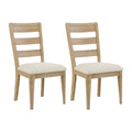 Upholstered Dining Chair With Ladder Back Design (Set of 2)