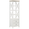 Delaney - 4 Shelf Bookcase With Top Storage Tower - White