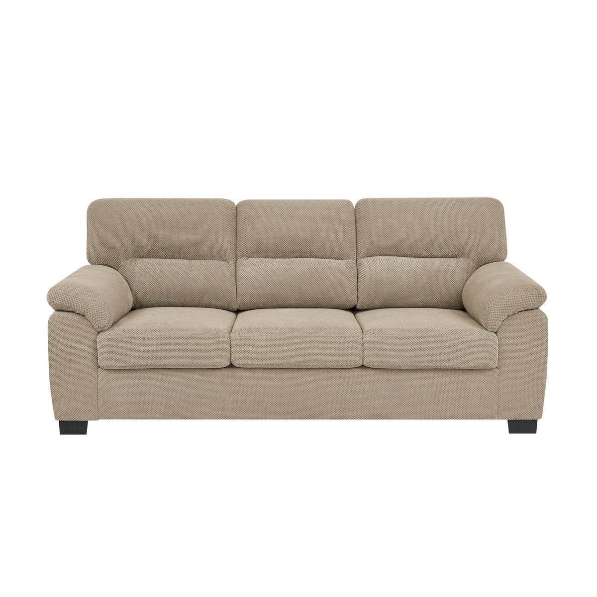 3 Seater Sofa With Padded Armrests And Triangular Leg