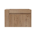 Wall Mounted Bathroom Vanity With Open Shelf, 29" Size (Vanity Only) - Imitative Oak