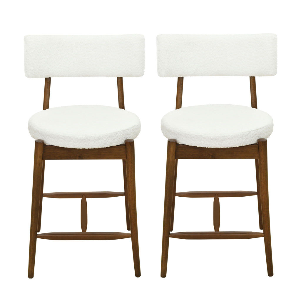 Counter Stool (Set of 2) - Walnut Beige