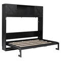 Rustic Casual Murphy Bed With Storage Cabinets