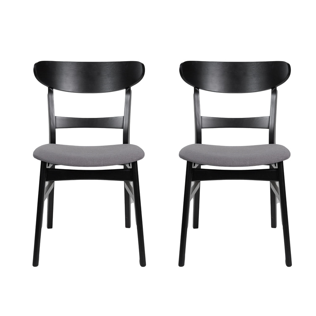 Dining Chair With Upholstered Seat - Dark Gray