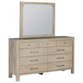 Flores - 9 Drawer Dresser With Mirror - Mango Color