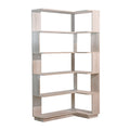 Extended Corner Bookshelf For Living Room - Light Gray