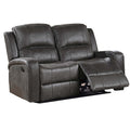 Manual Reclining Loveseat With Horizontal And Vertical Tufting