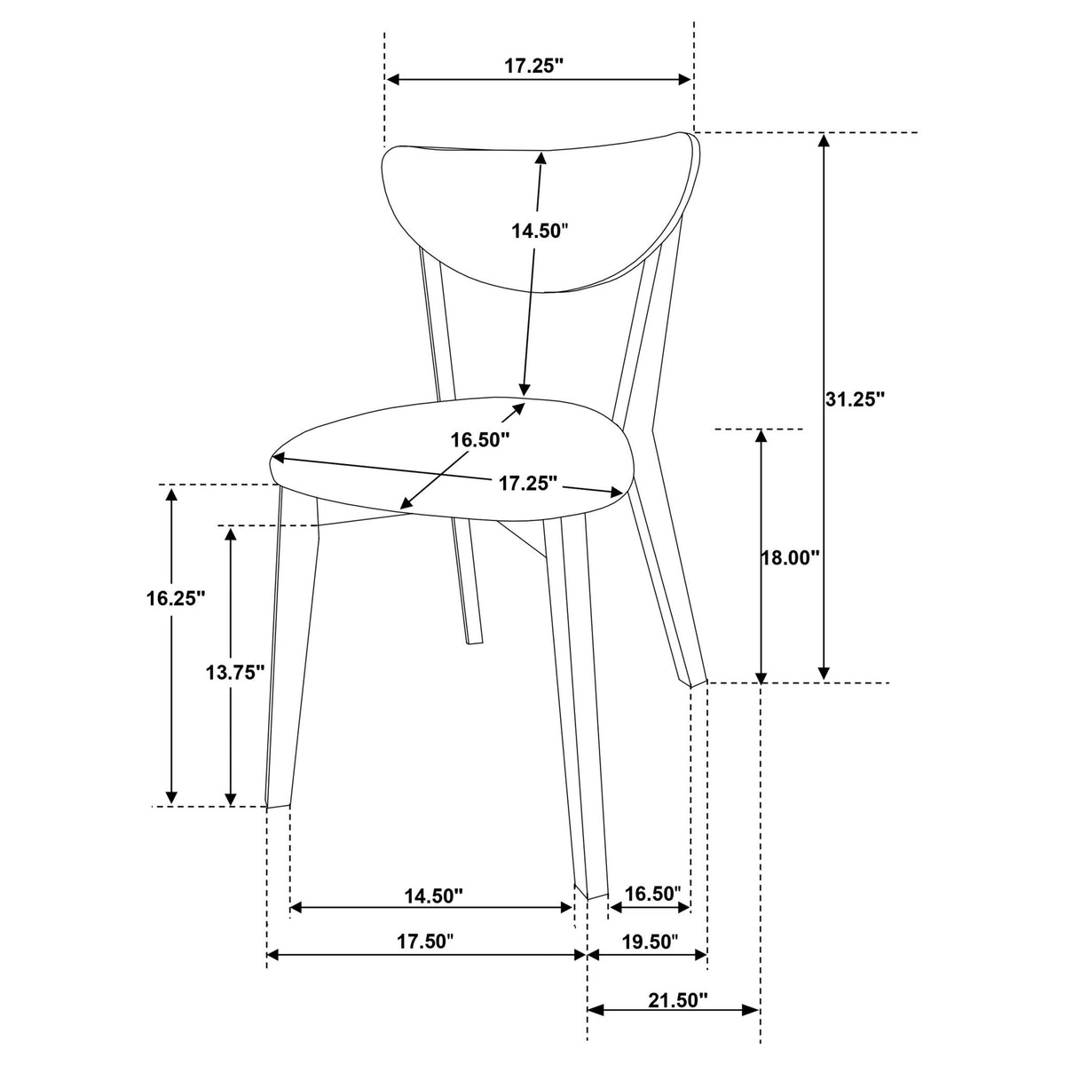 Carson - Dining Side Chair (Set of 2) - Walnut
