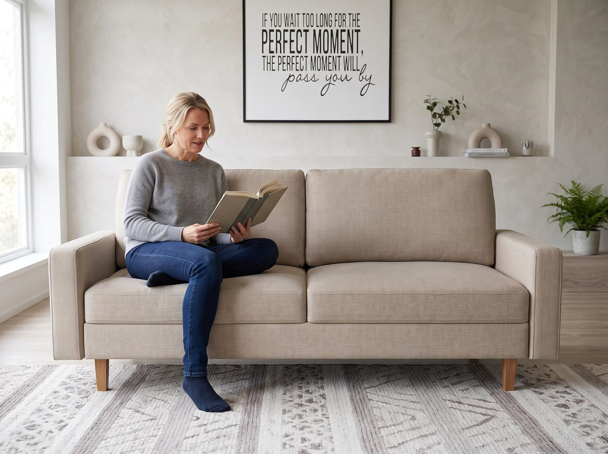 Loveseat Sofa, 2 Seat Couch With Removable Cushion For Living Room