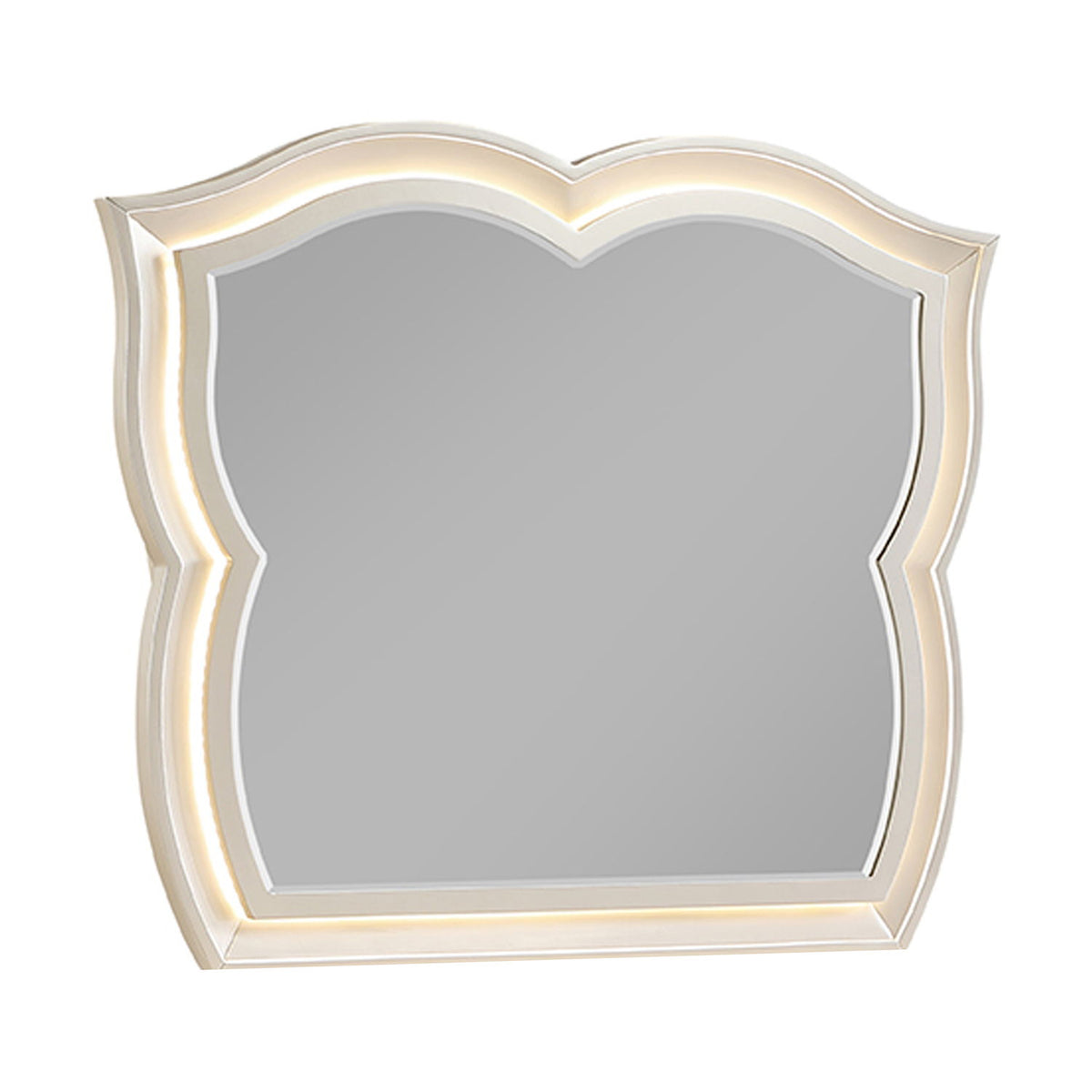 Flora - Framed Mirror With LED Lighting (Dresser Not Included) - Champagne