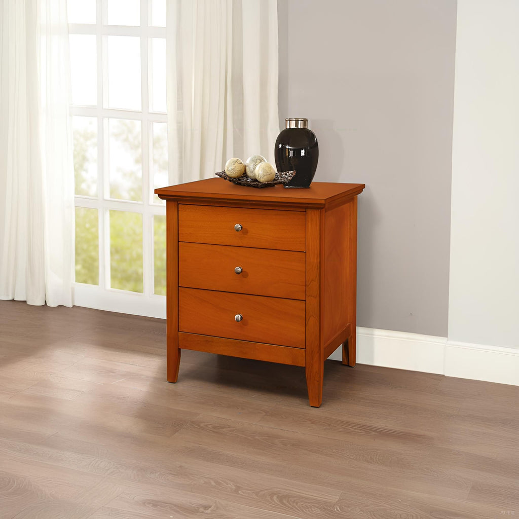3 Drawer Nightstand & Dove Tailed Drawers