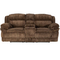Contemporary Motion Loveseat With Console Storage