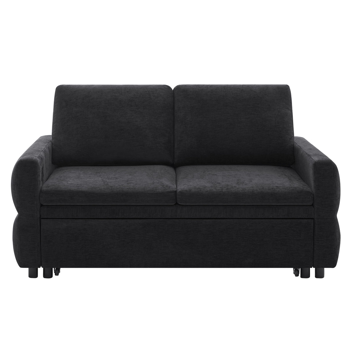 Convertible Sofa Bed Loveseat With Adjustable Backrest And USB Ports