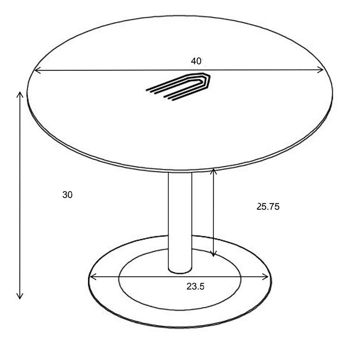 Round Dining Table With Pedestal Base - Warm Walnut