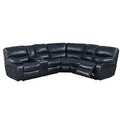Power Motion Reclining Sectional Sofa With Console Cup Holders And USB Charging Port - Blue