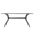 Enchantia - Outdoor Rectangular Dining Table With Weave Tabletop And Flared Legs - Copper