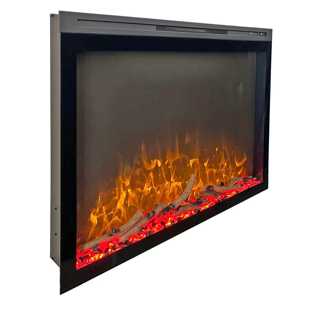 Built In Electric Fireplace With LED Flame Effects