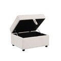 Movable Storage Ottoman Footrest For Living Room