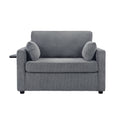 Sleeper Sofa With Foldable Mattress, USB Ports, Side Table & Storage Pocket