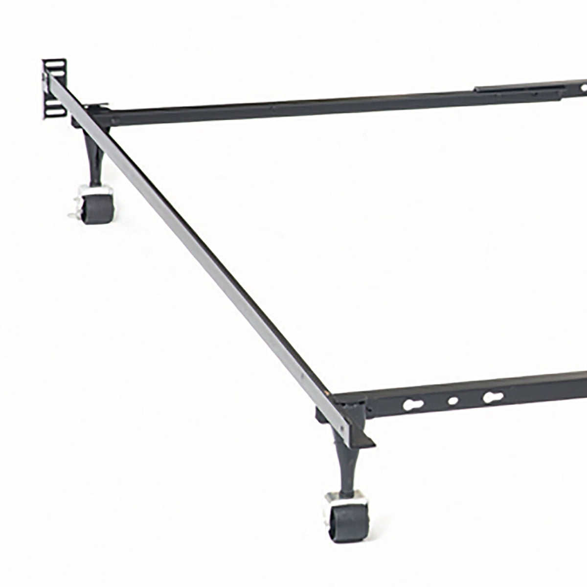 Deverton - Queen / Eastern King / California King Bed Frame With Center Support And Adjustable Design - Black
