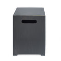 Modern Iron Tank Holder Side Table With Powder Coated Frame - Brown / Gold