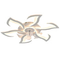 Flower Ceiling Fan With LED Dimmable Light, Flush Mount Ceiling Fan With Remote Control, Low Profile Design, 6 Speeds, Timing Function