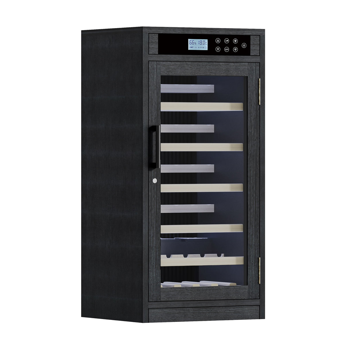 LED Touch Screen Grape Wine Cooler - Black