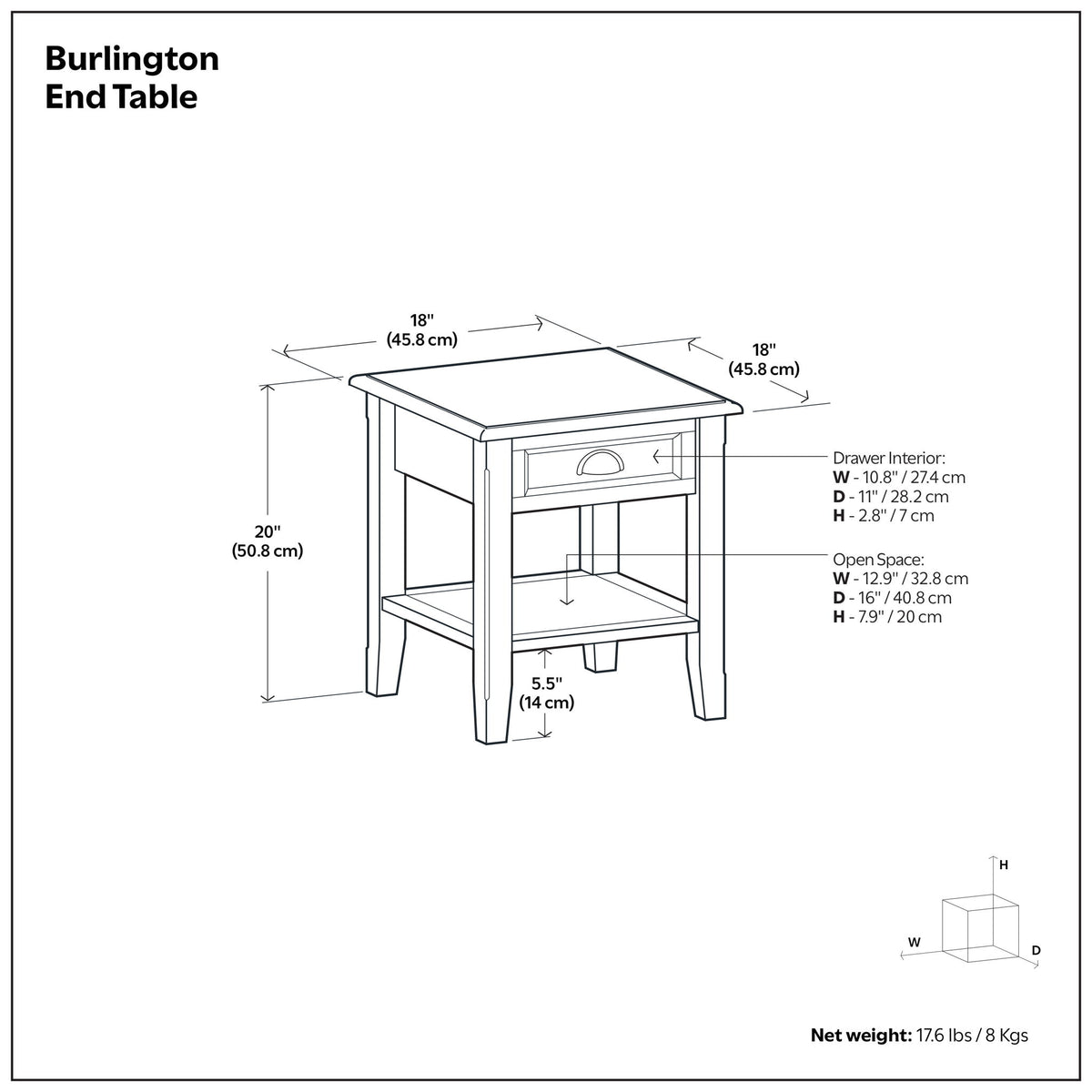 Burlington - End Table - Mahogany Brown